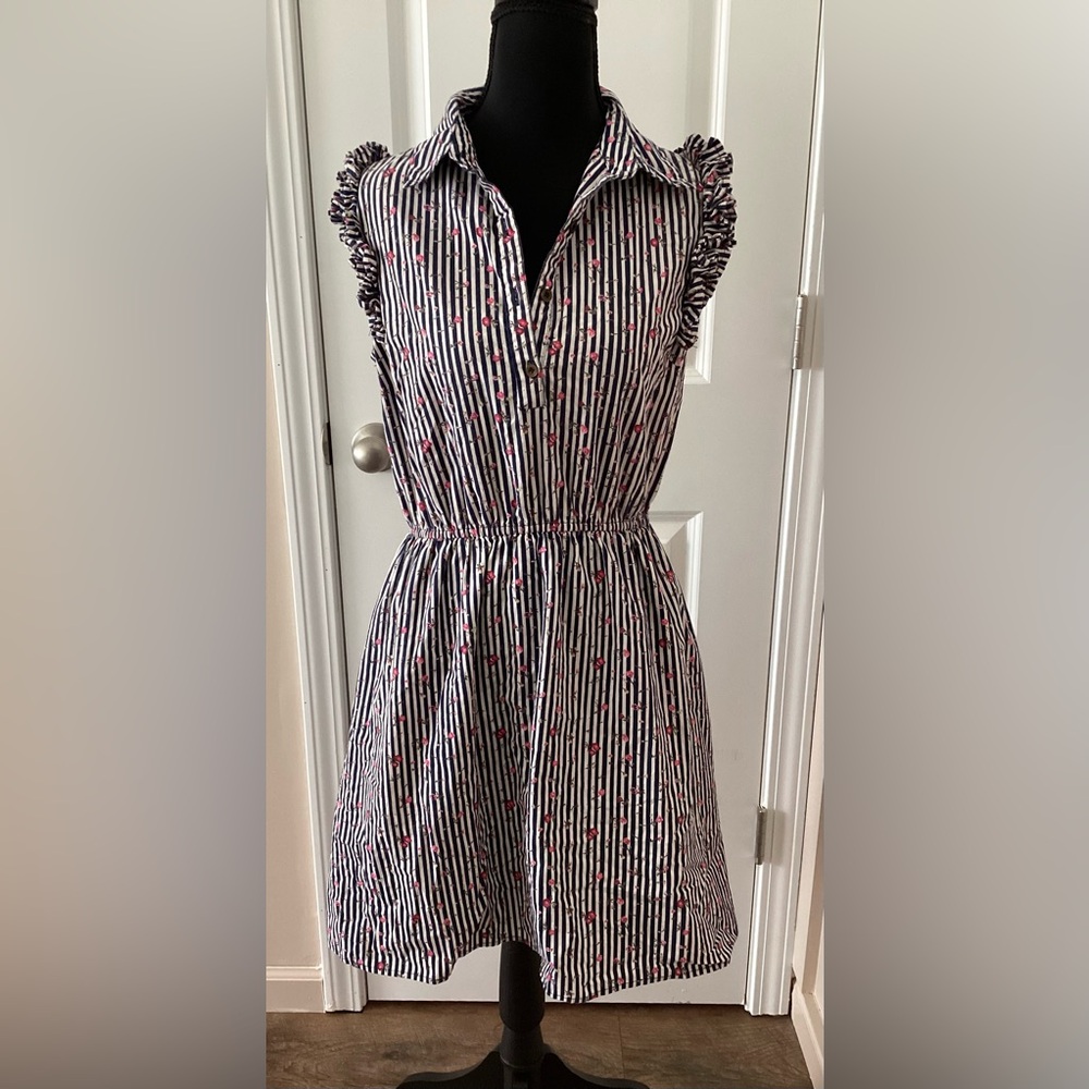Floral Striped Patterned Dress